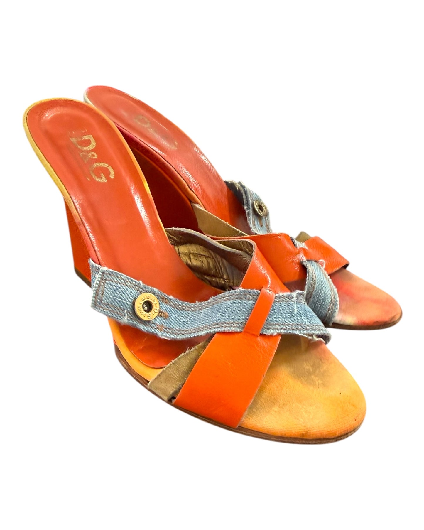 Vintage D&G Orange Sandals