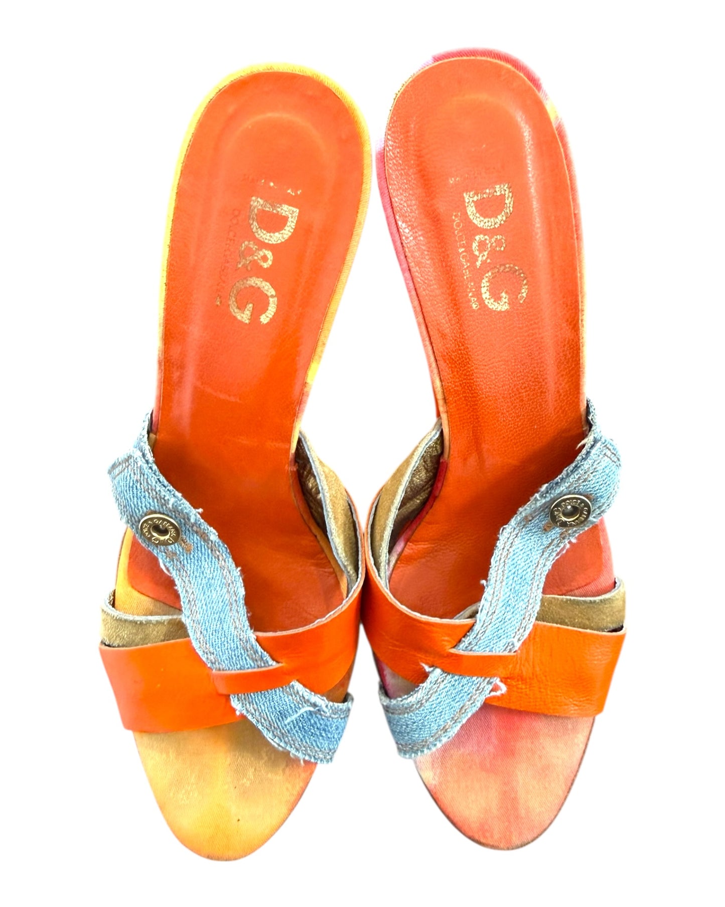 Vintage D&G Orange Sandals