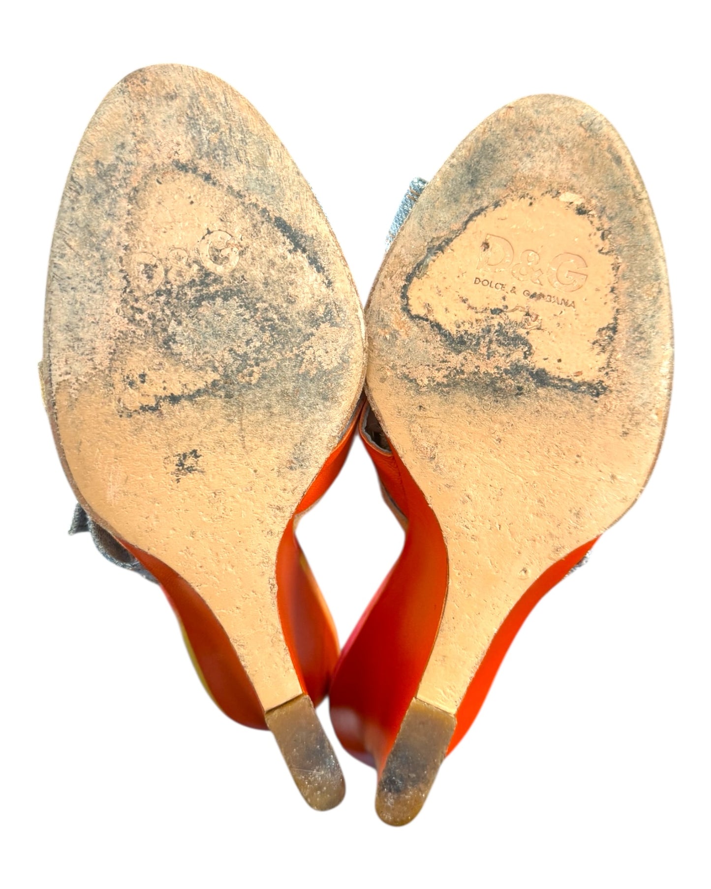 Vintage D&G Orange Sandals