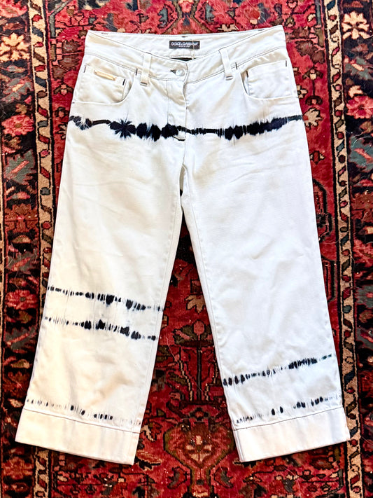 Vintage Dolce & Gabbana Acid Wash Capris
