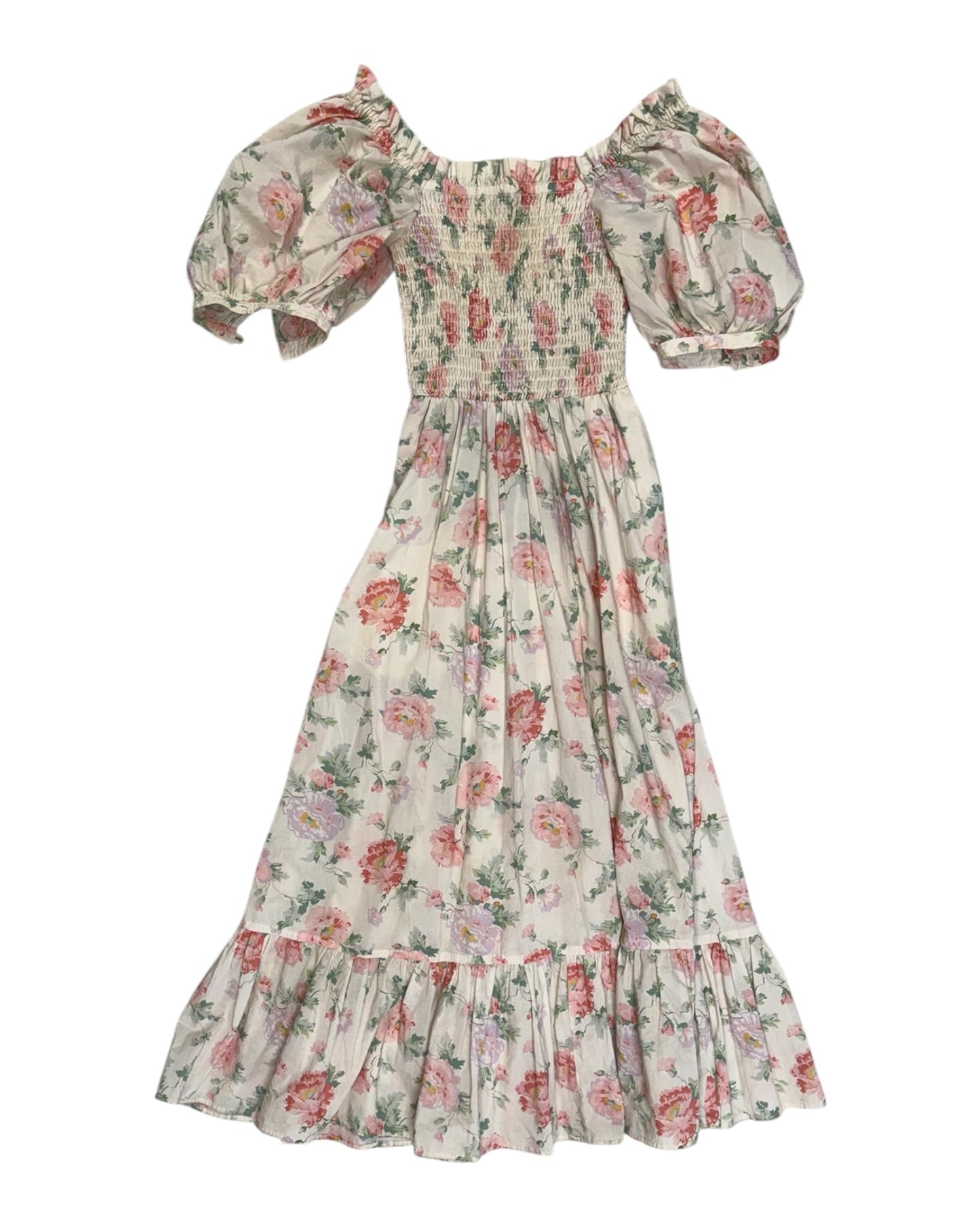 Pre-Loved POLO Ralph Lauren Floral Scrunchie Midi Dress