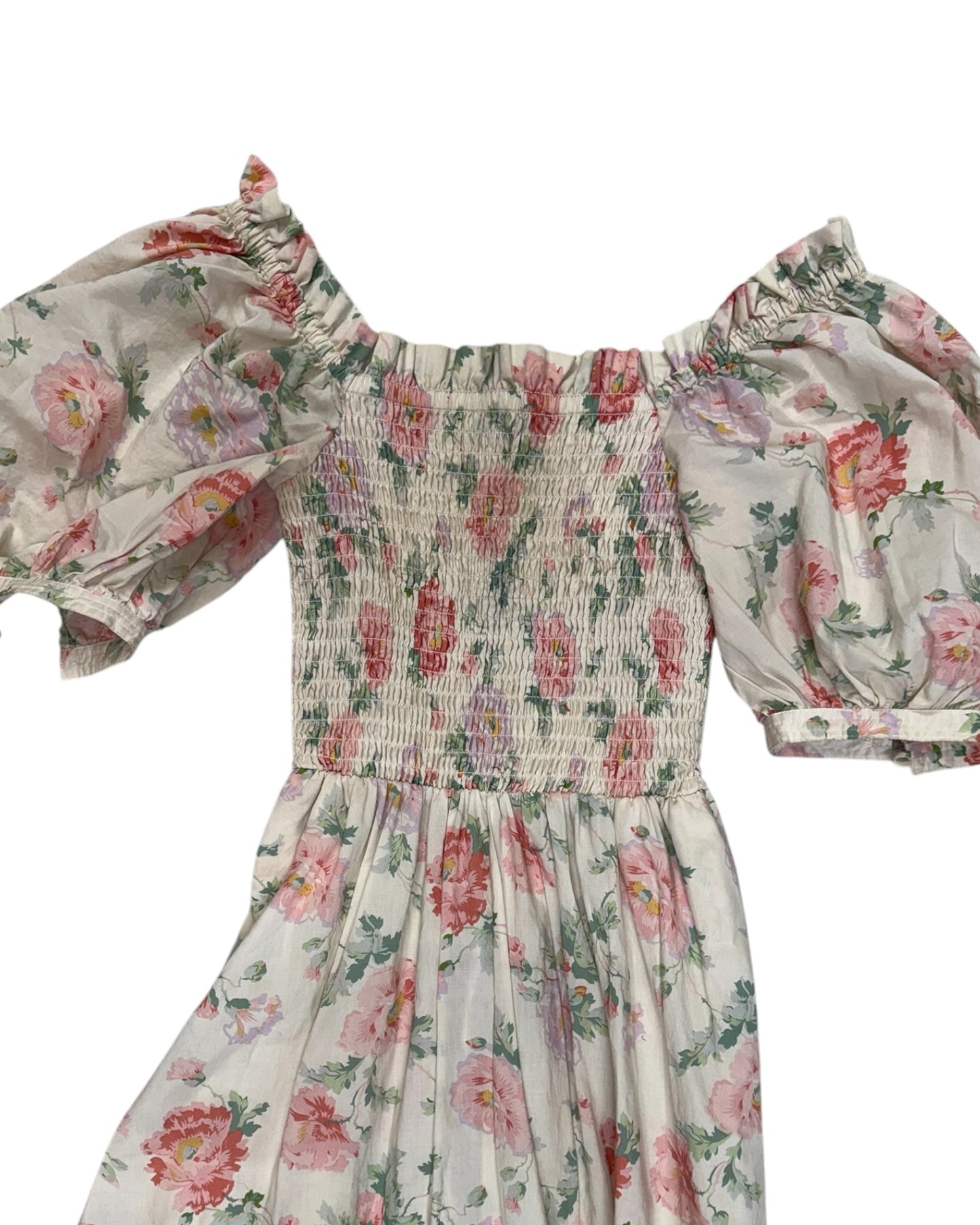 Pre-Loved POLO Ralph Lauren Floral Scrunchie Midi Dress