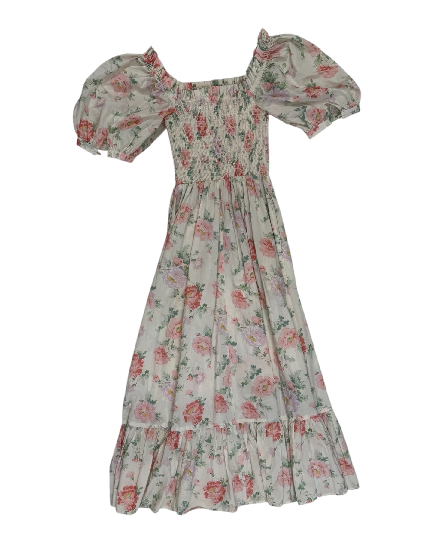 Pre-Loved POLO Ralph Lauren Floral Scrunchie Midi Dress
