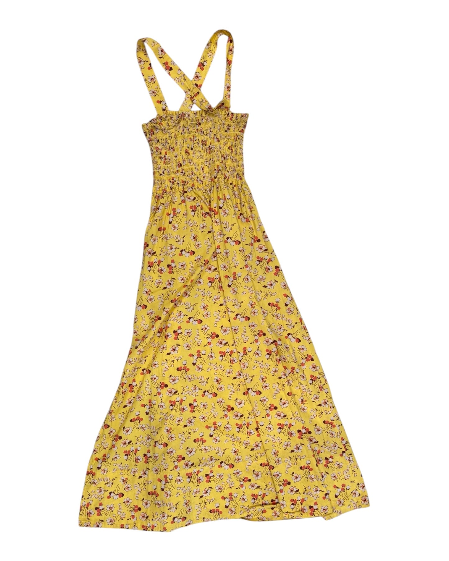 Pre-Loved POLO Ralph Lauren Yellow Floral Scrunchie Dress