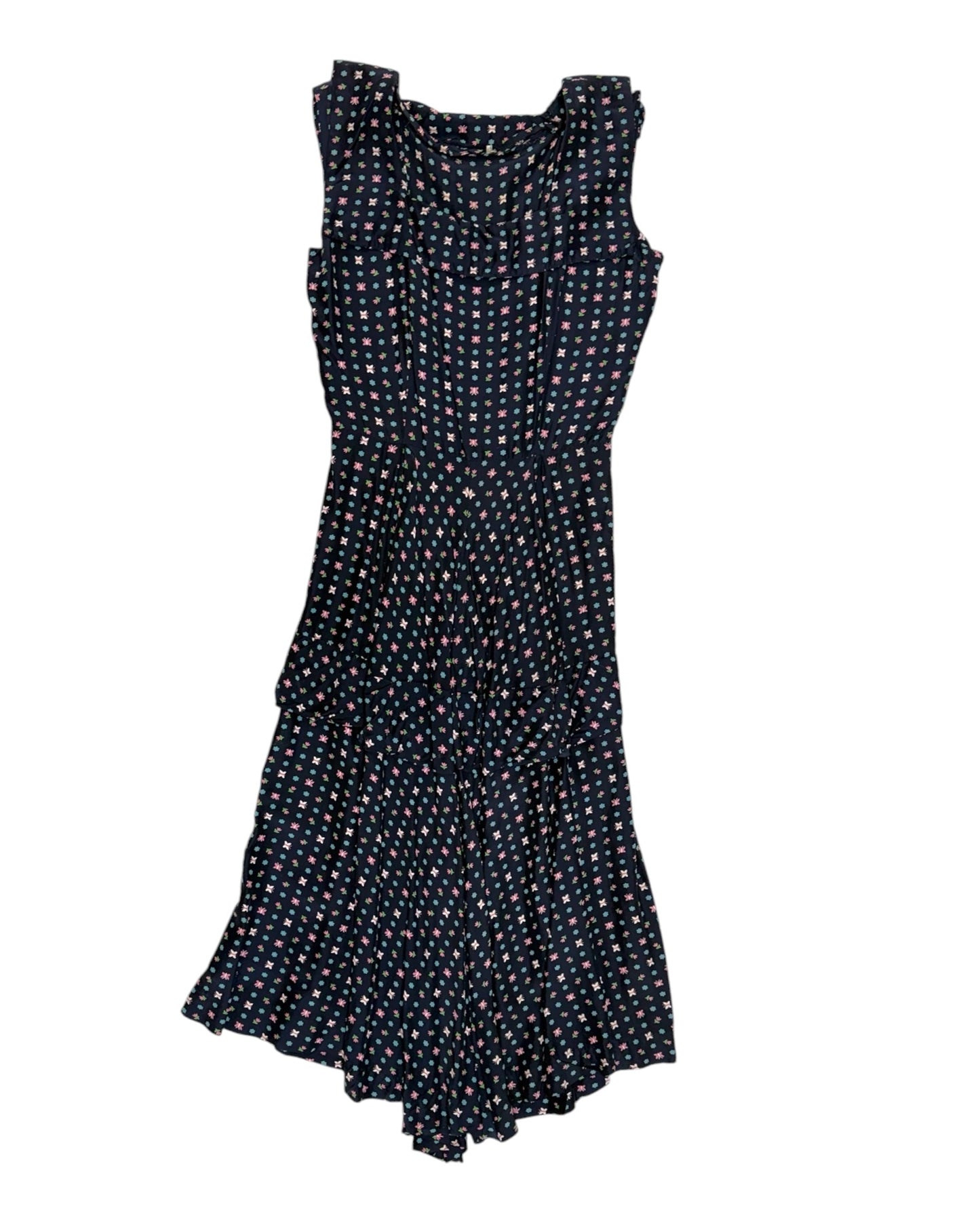 Vintage Navy Butterfly Midi Dress