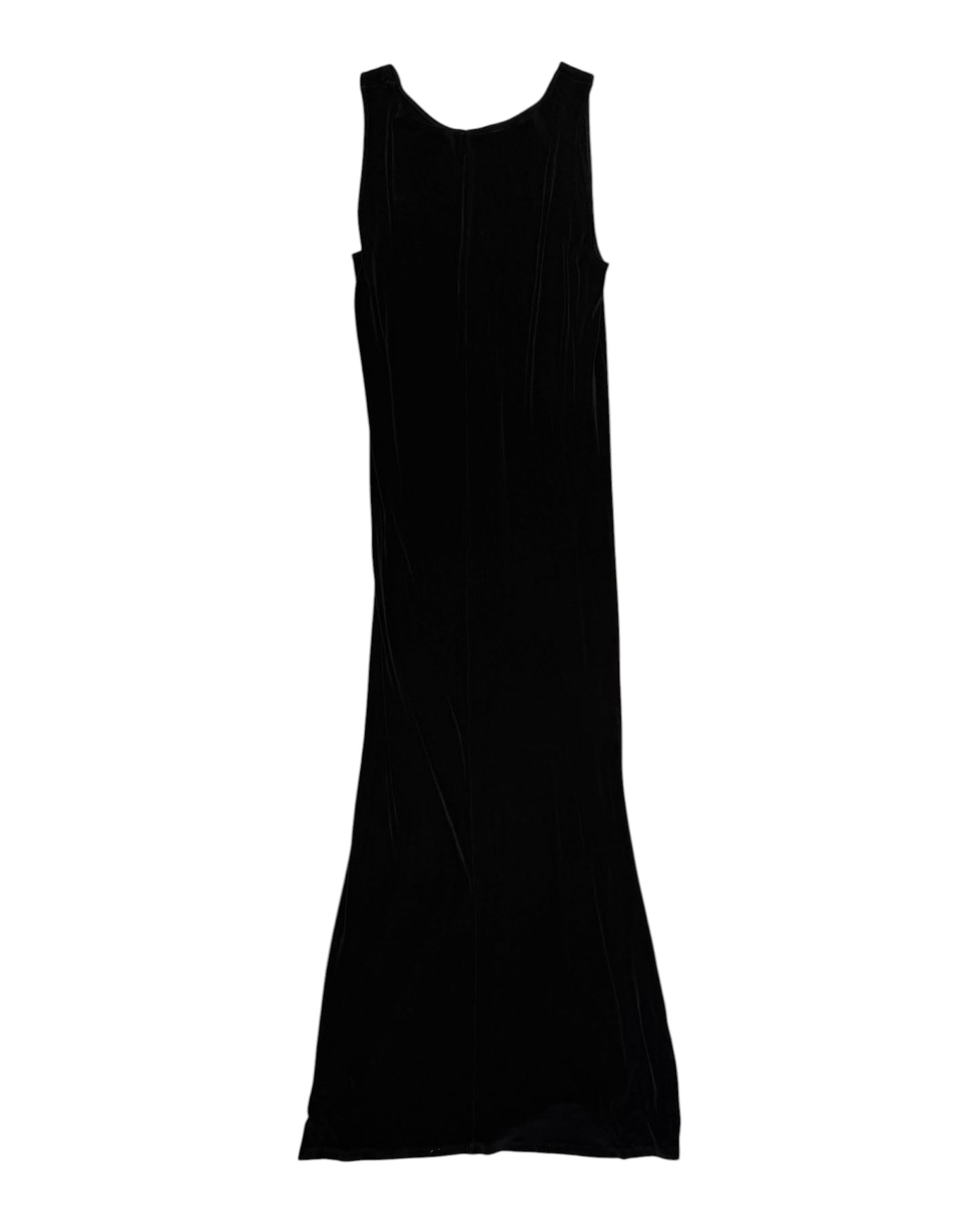 Vintage Black Slinky Maxi Dress