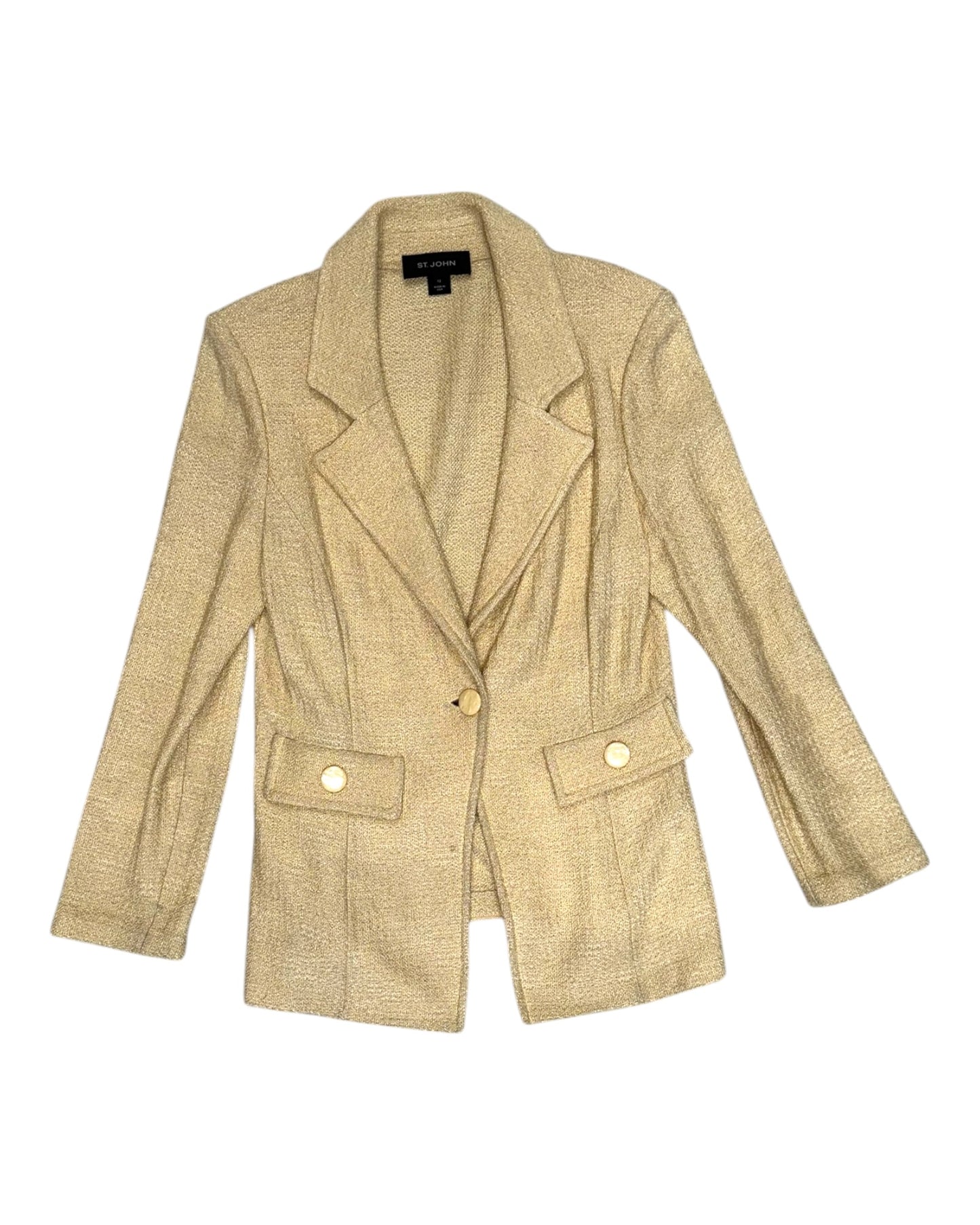 Vintage St. John Gold Shimmer Blazer