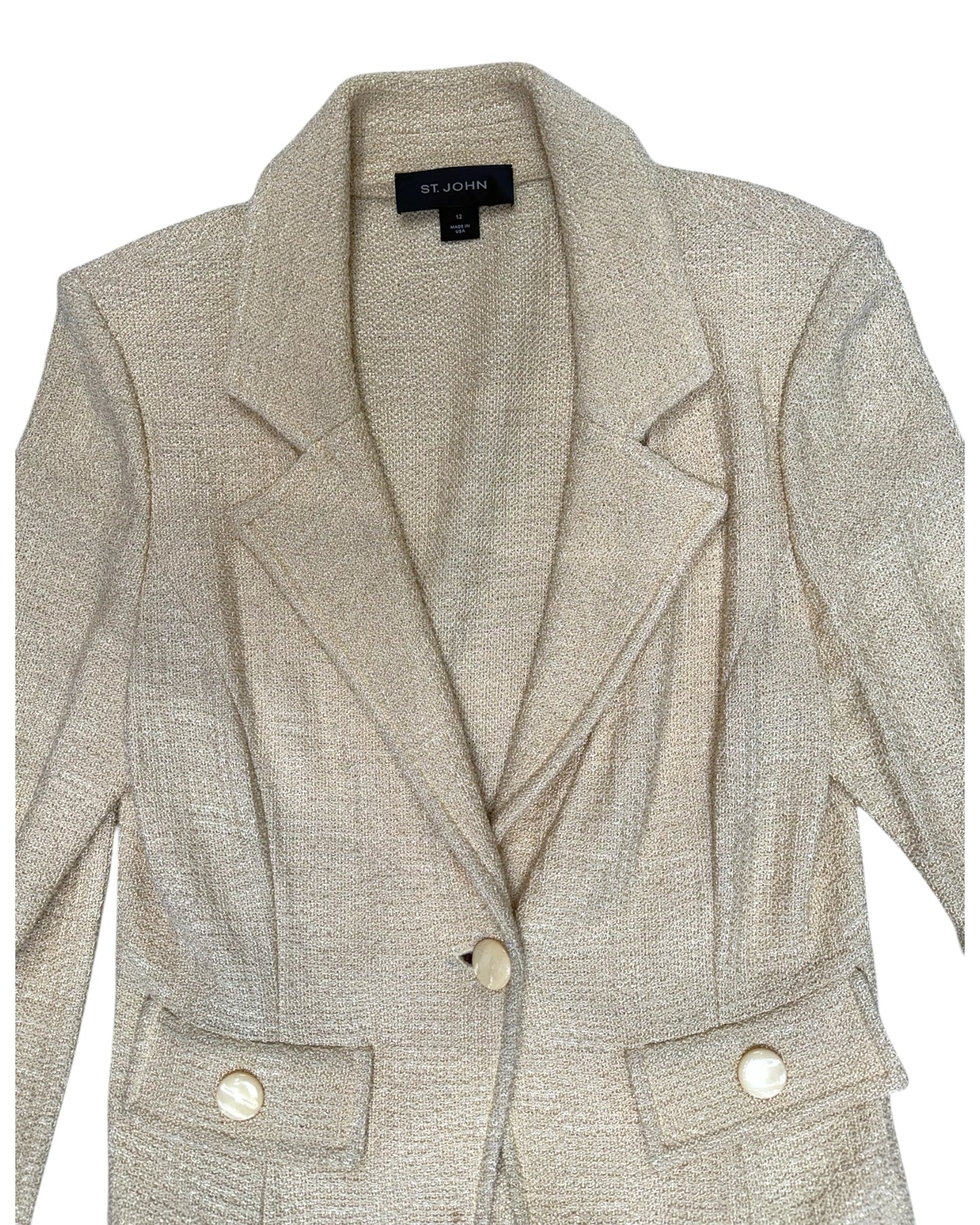 Vintage St. John Gold Shimmer Blazer