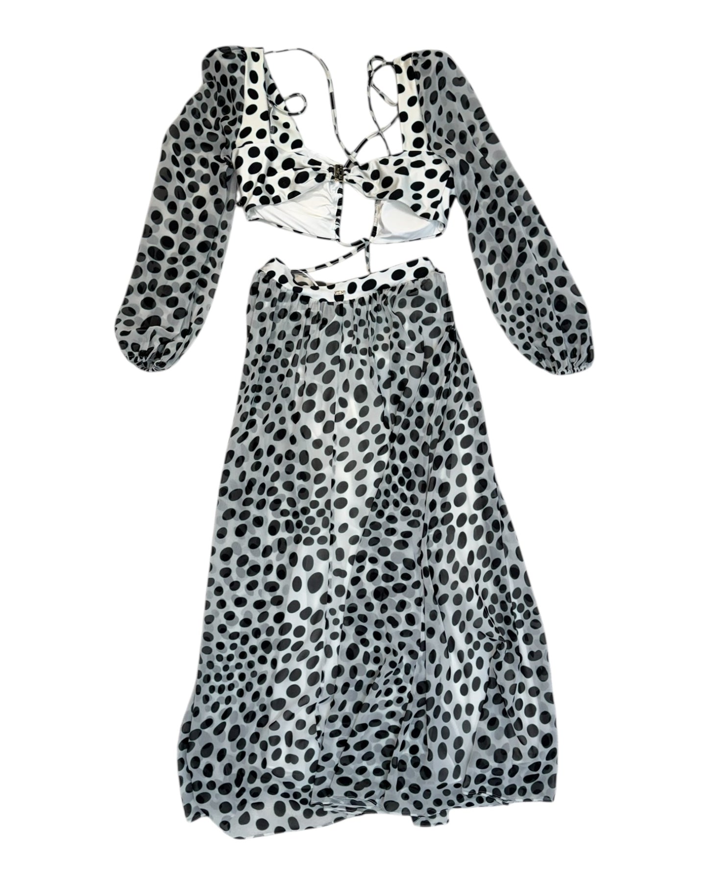 Pre-Loved Pat Bo Polka-Dot Cutout Dress