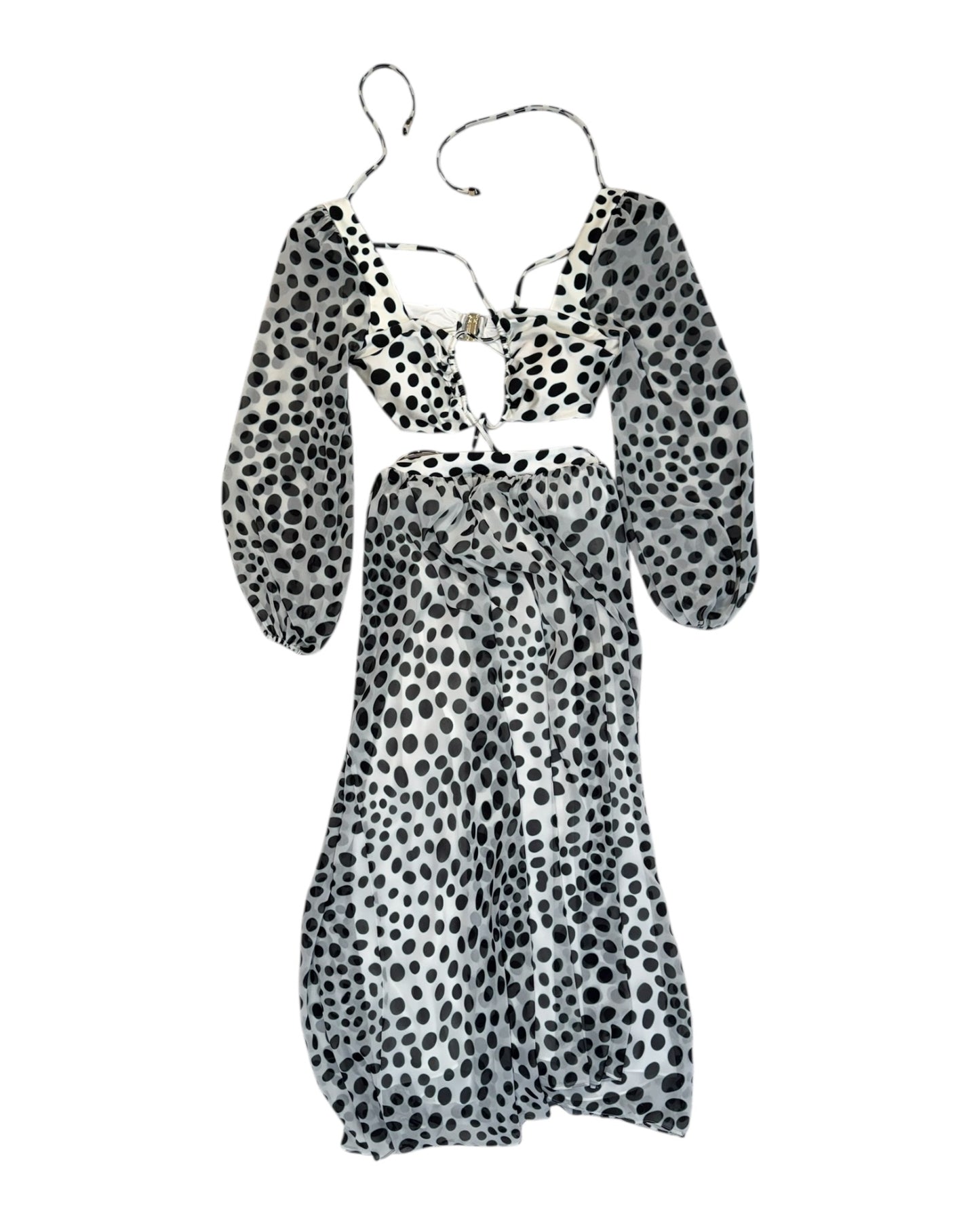 Pre-Loved Pat Bo Polka-Dot Cutout Dress