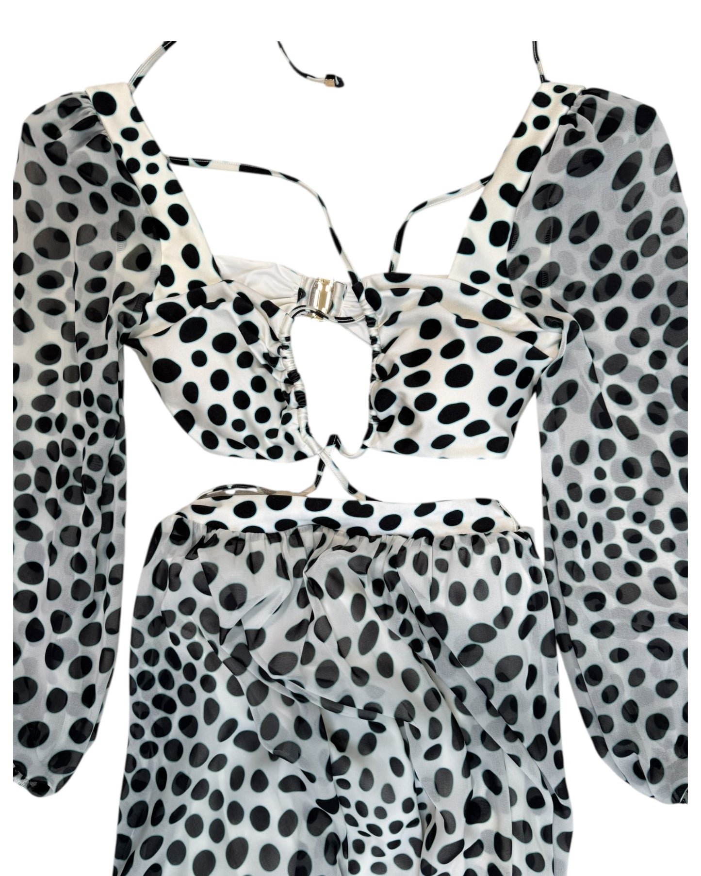 Pre-Loved Pat Bo Polka-Dot Cutout Dress