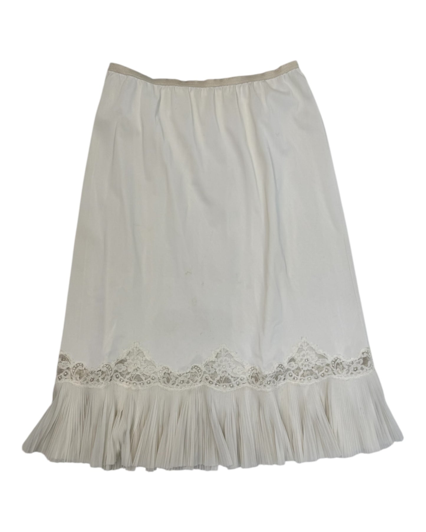 Vintage Vanity Fair White Ruffle Slip Skirt