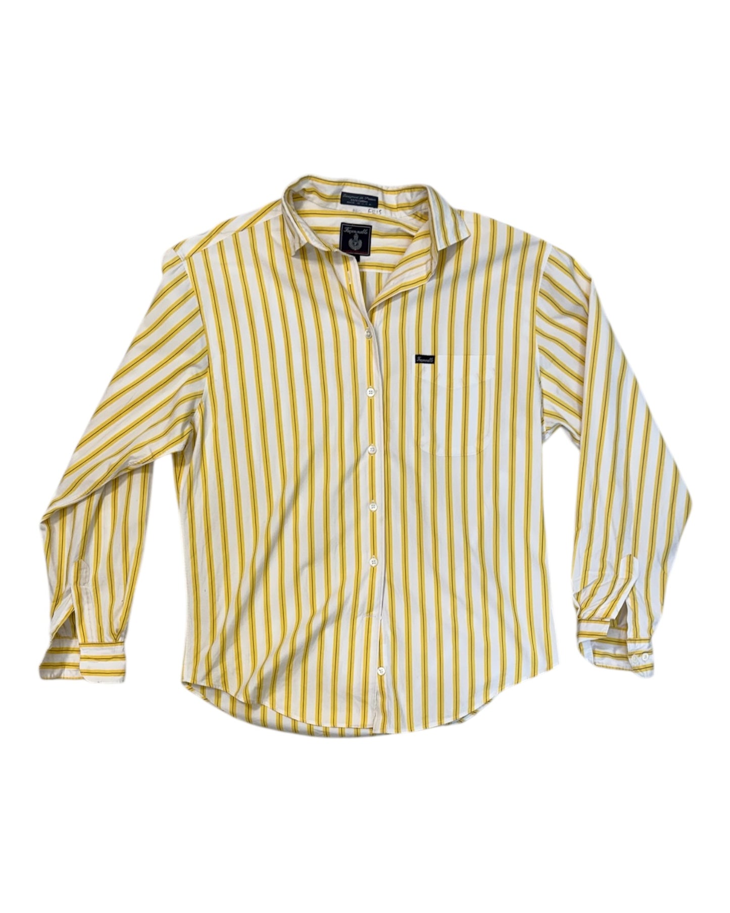 Vintage Façonnable Yellow Stripe Top