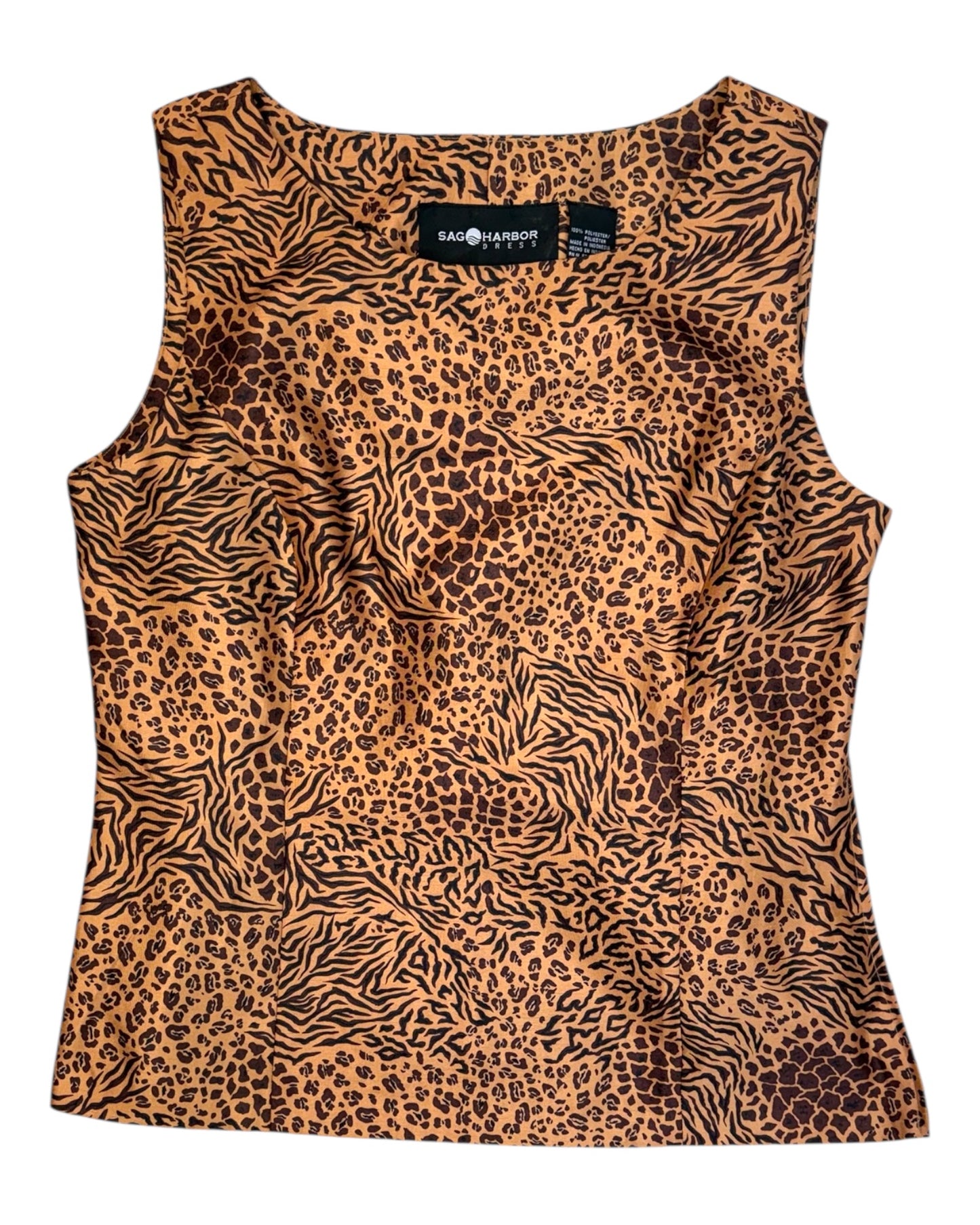 Vintage Animal Print Blouse