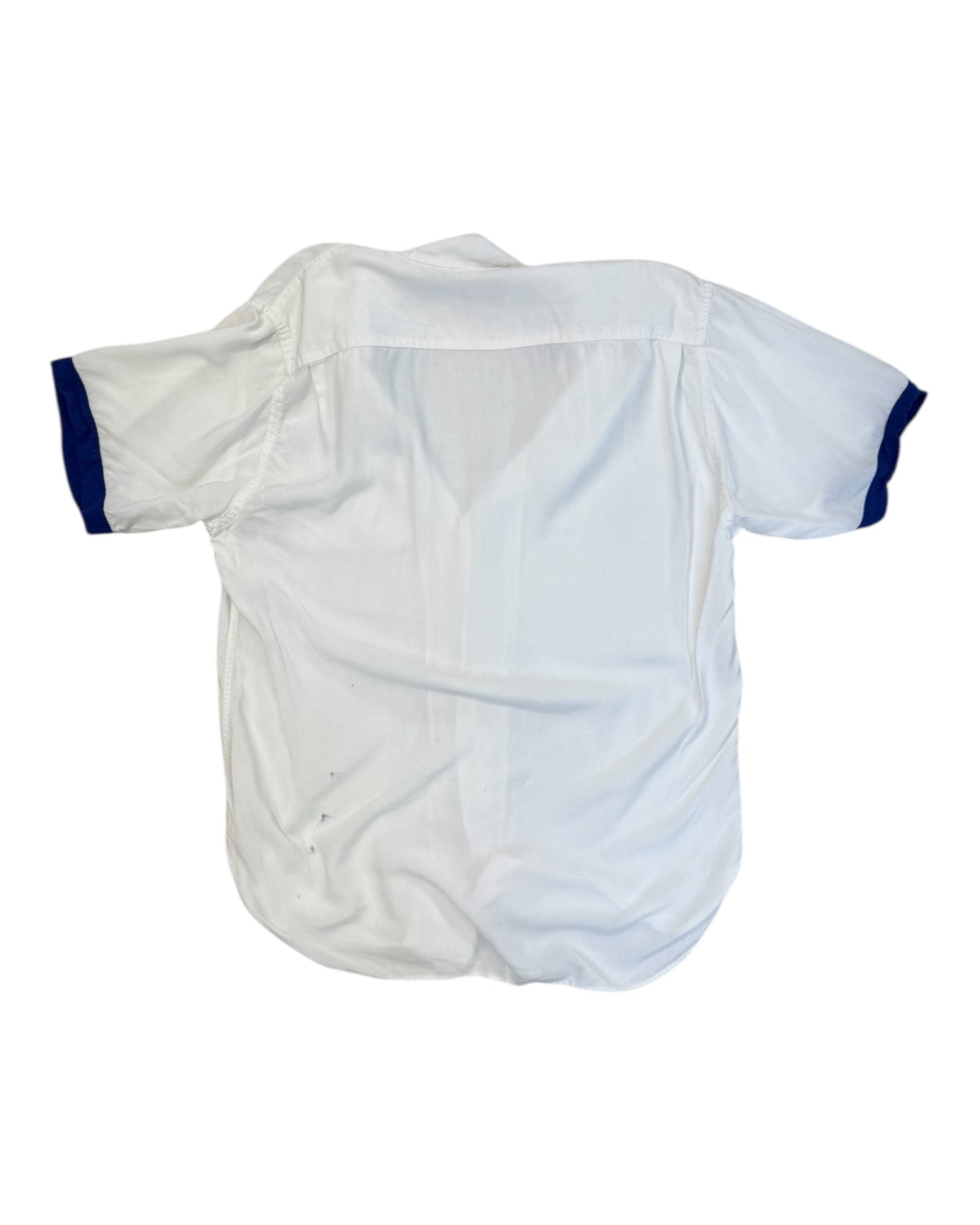 Vintage Blue and White Bowling Shirt