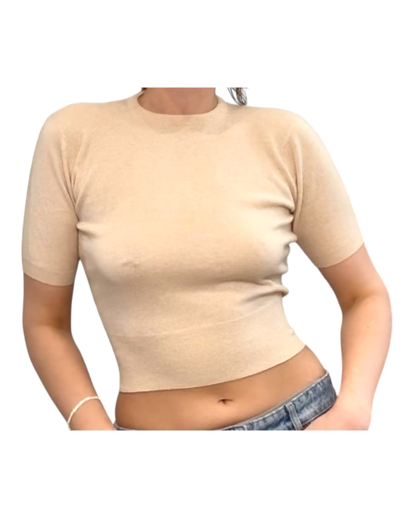Vintage Cashmere Beige Top