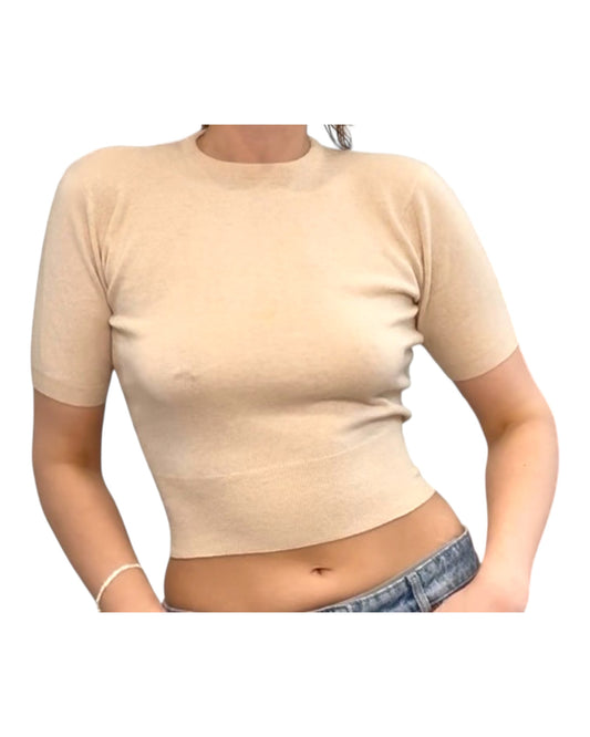 Vintage Cashmere Beige Top