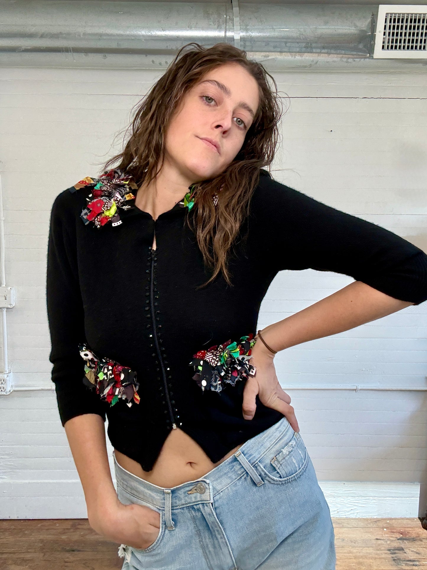 Vintage Coquina Cashmere Cardigan Sweater