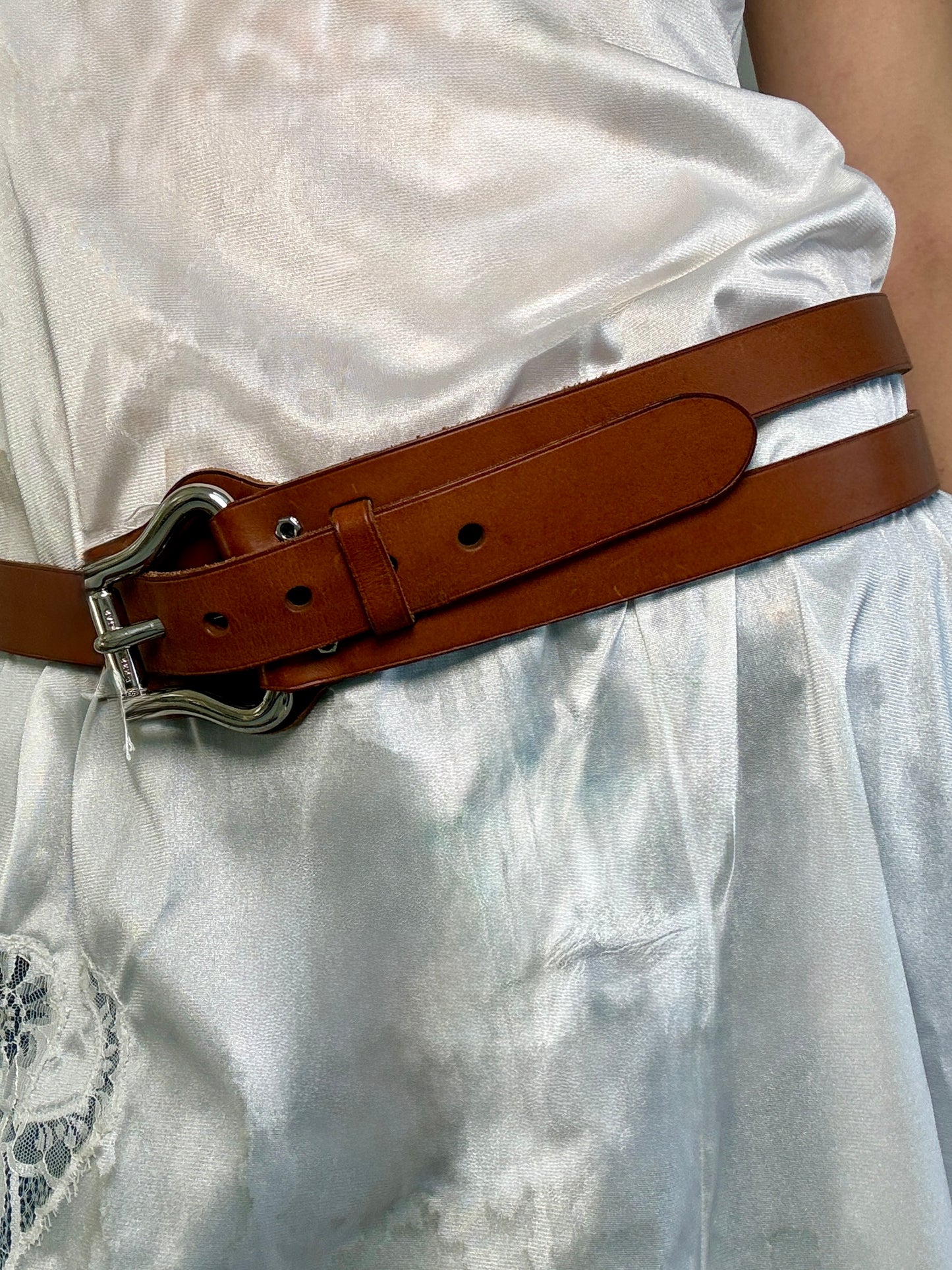 RARE Vintage Ralph Lauren Brown Leather Belt
