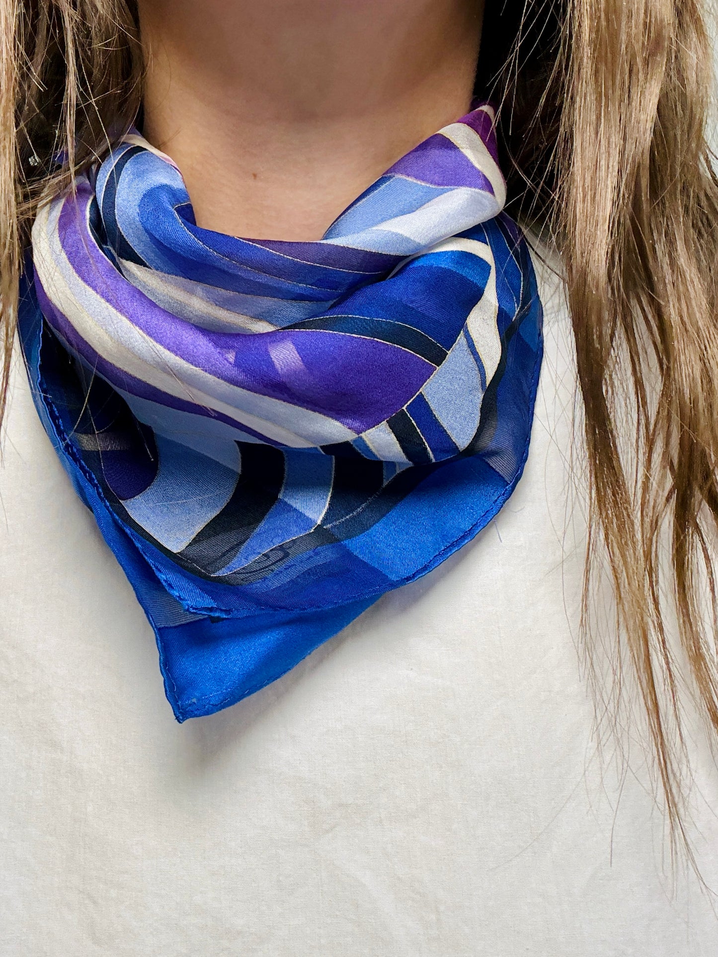 Vintage Oscar de la Renta Purple Scarf