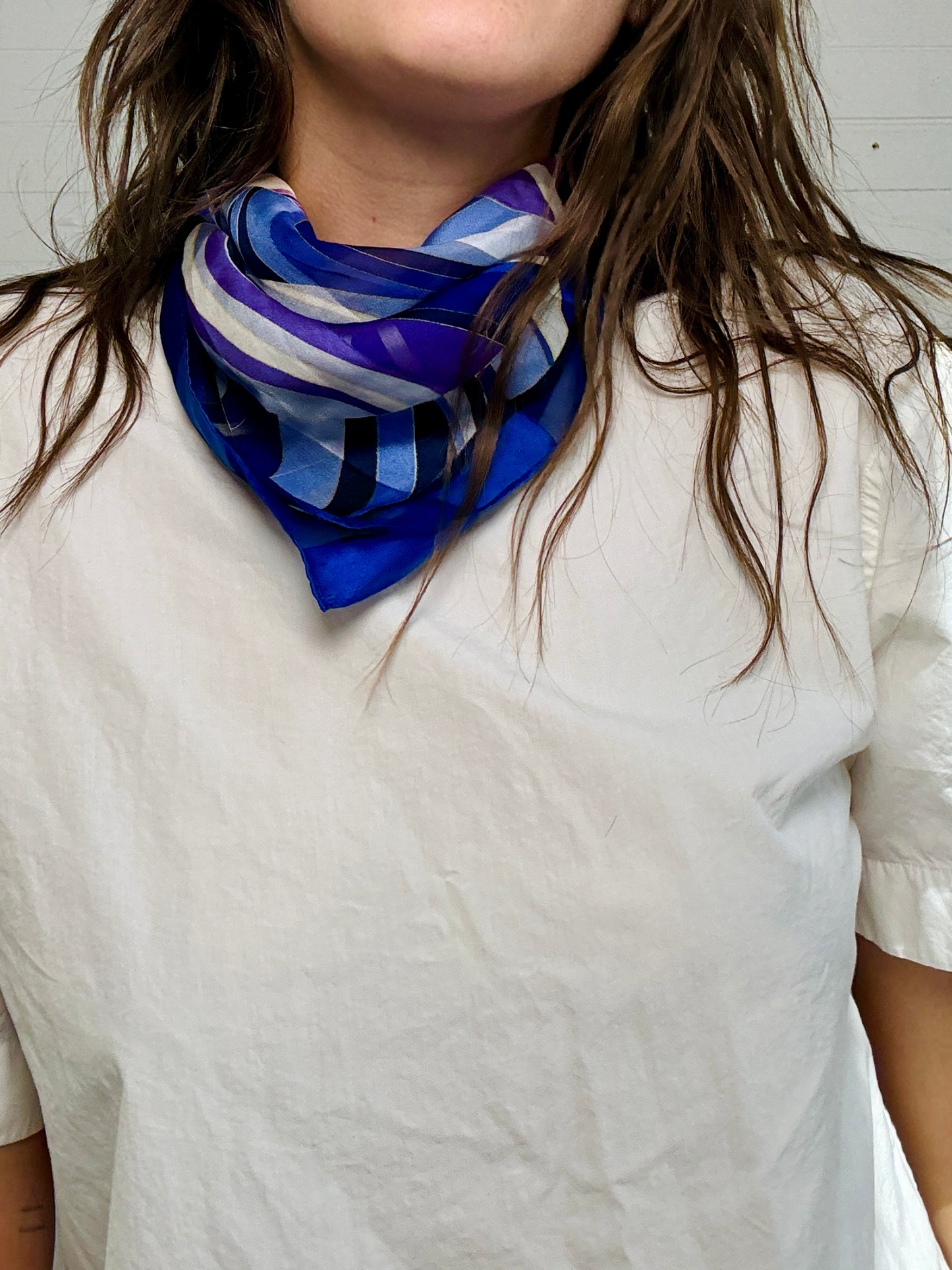 Vintage Oscar de la Renta Purple Scarf