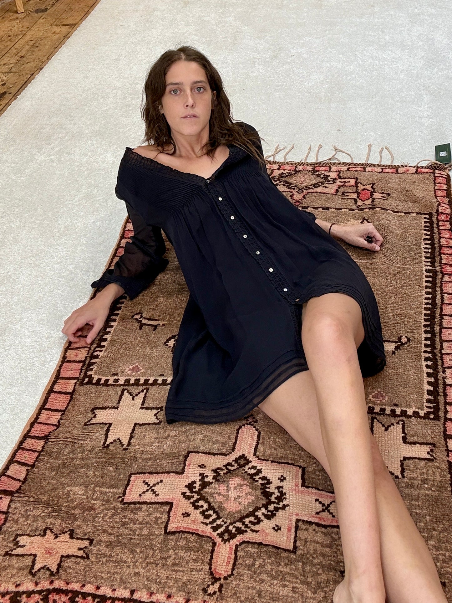 Vintage Diane Von Furstenberg Navy Blue Tent Dress