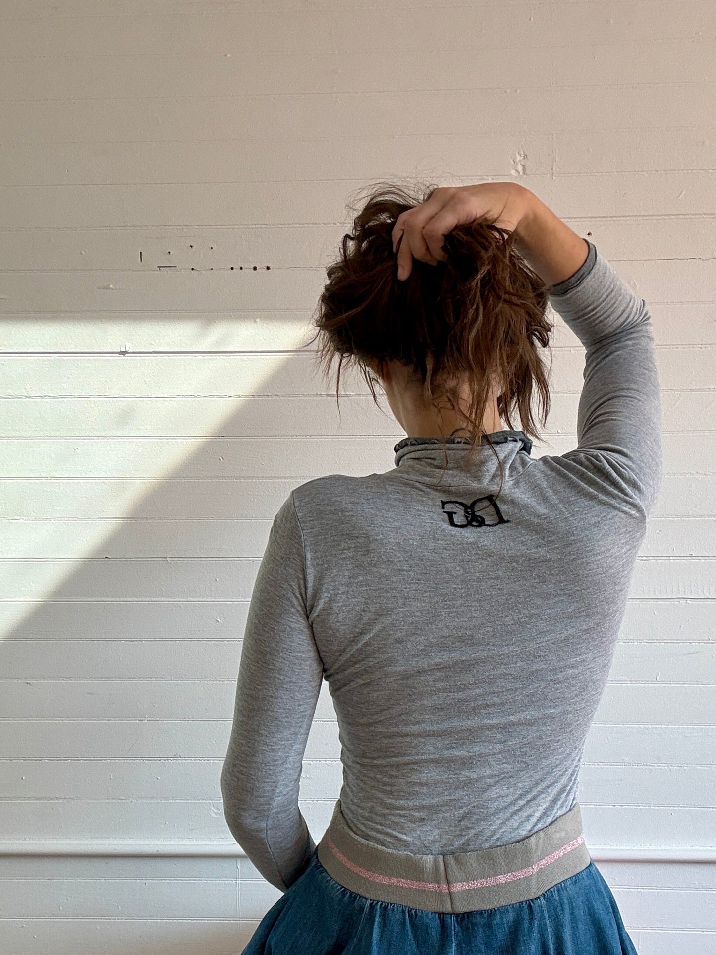 Vintage D&G Grey Turtleneck Top