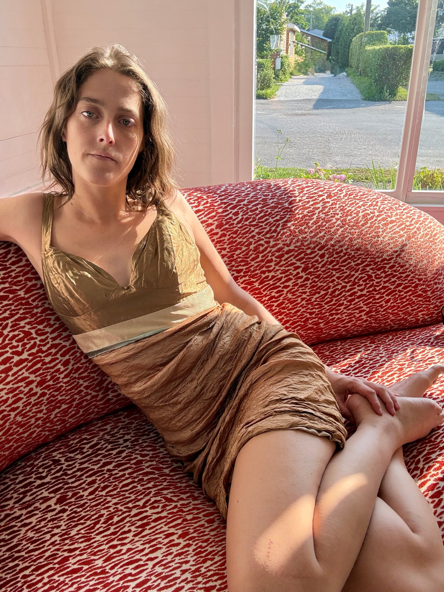 Vintage Nicole Miller Gold Dress