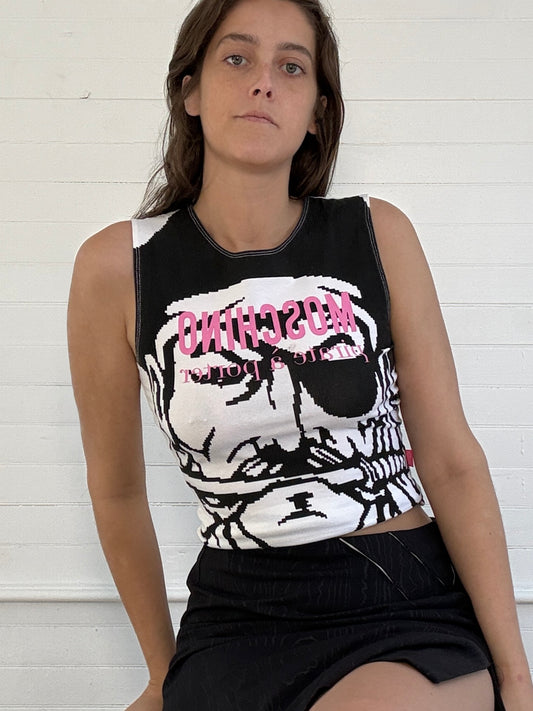 Vintage Moschino Graphic Muscle Tank