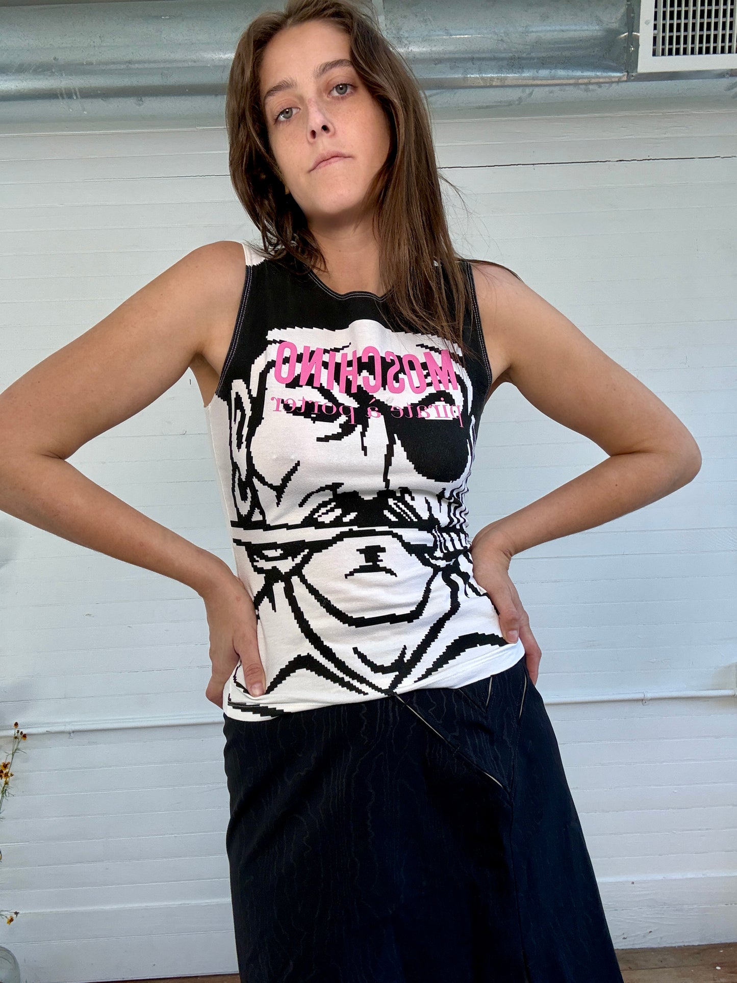 Vintage Moschino Graphic Muscle Tank