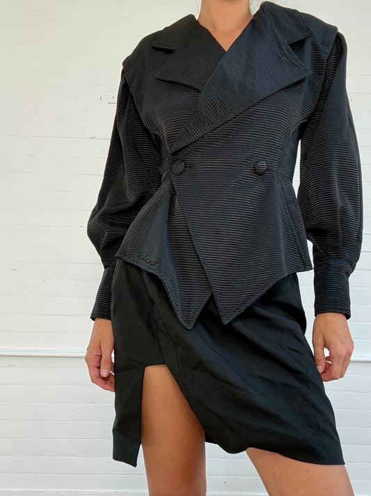 Vintage 1990s Black Versace Mini Skirt