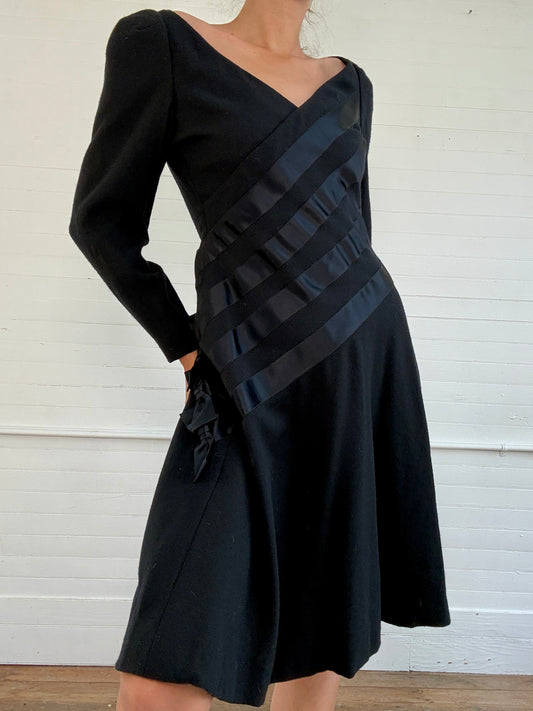 Vintage Scaasi Black Cocktail Dress