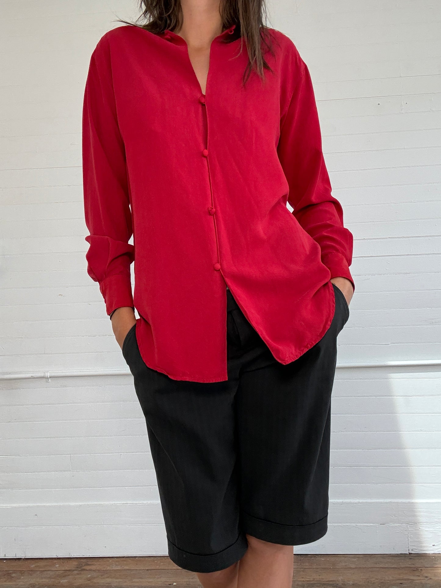 Vintage Henri Bendel Red Blouse
