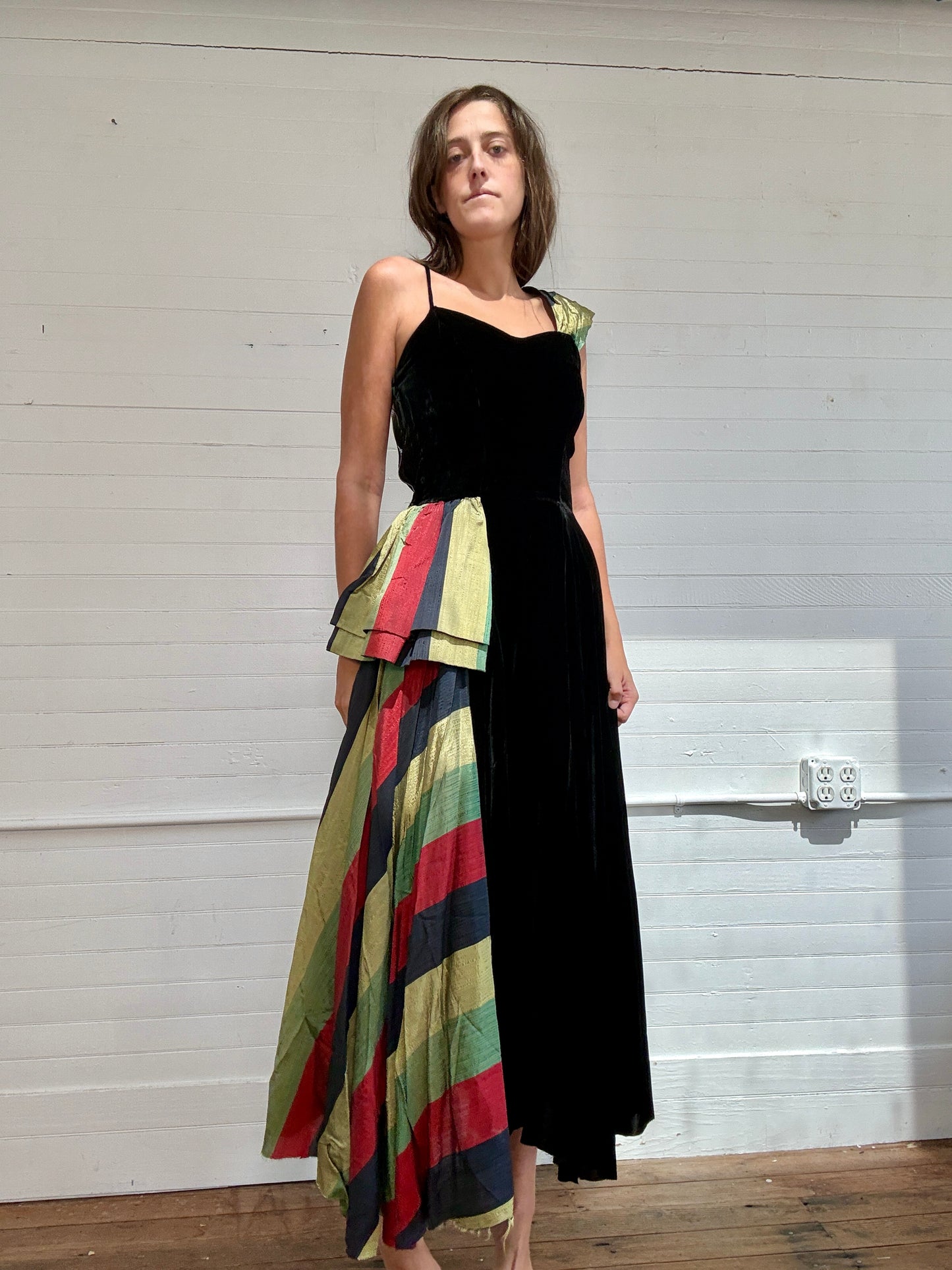 Vintage Black Velvet Cocktail Dress