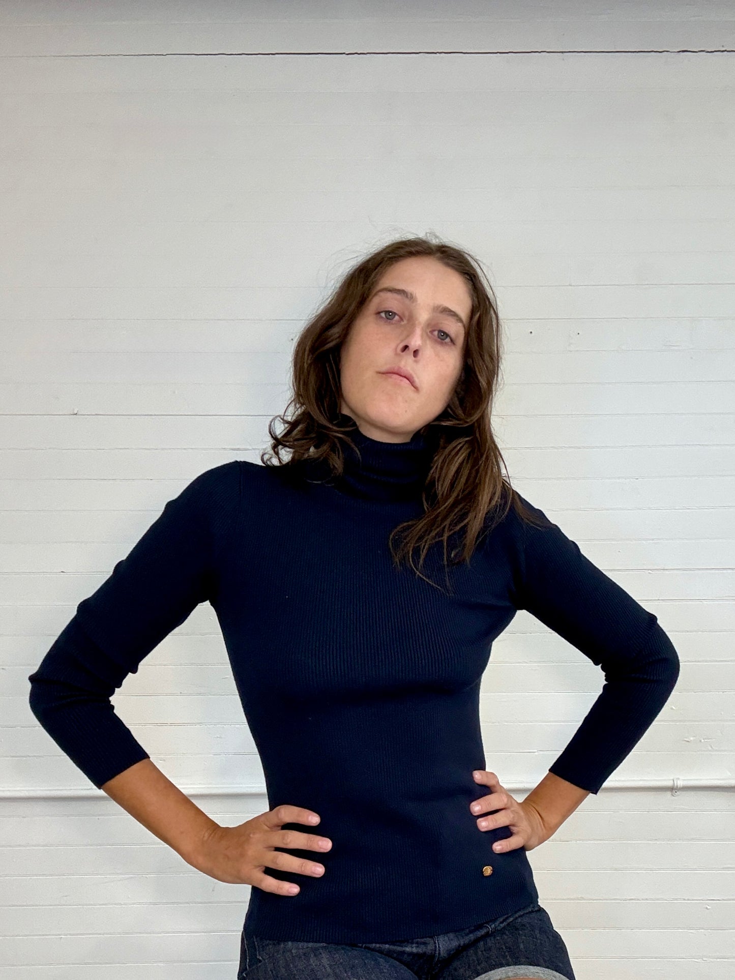 Pre-Loved Lauren Ralph Lauren Navy Blue Turtleneck Sweater