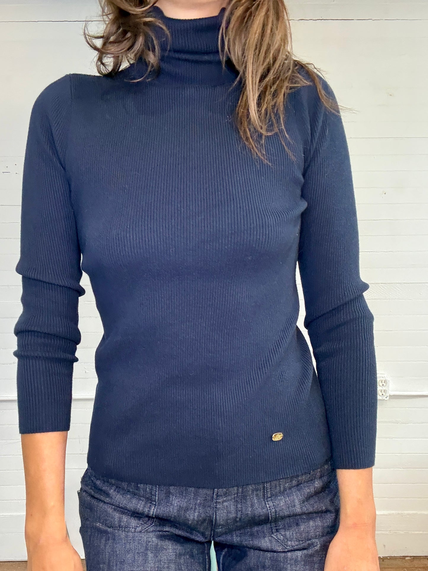 Pre-Loved Lauren Ralph Lauren Navy Blue Turtleneck Sweater