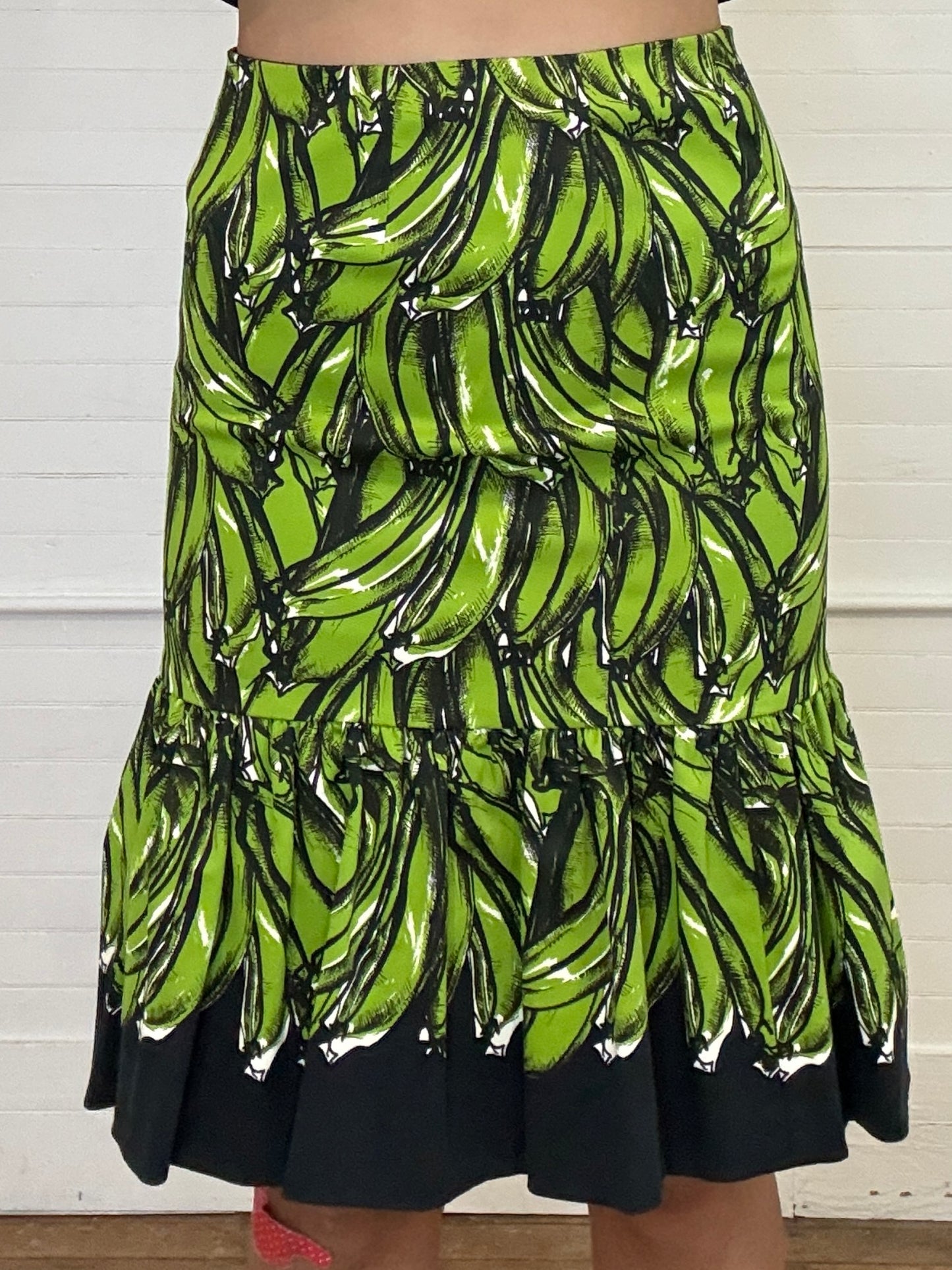 Vintage Prada Green Banana Skirt
