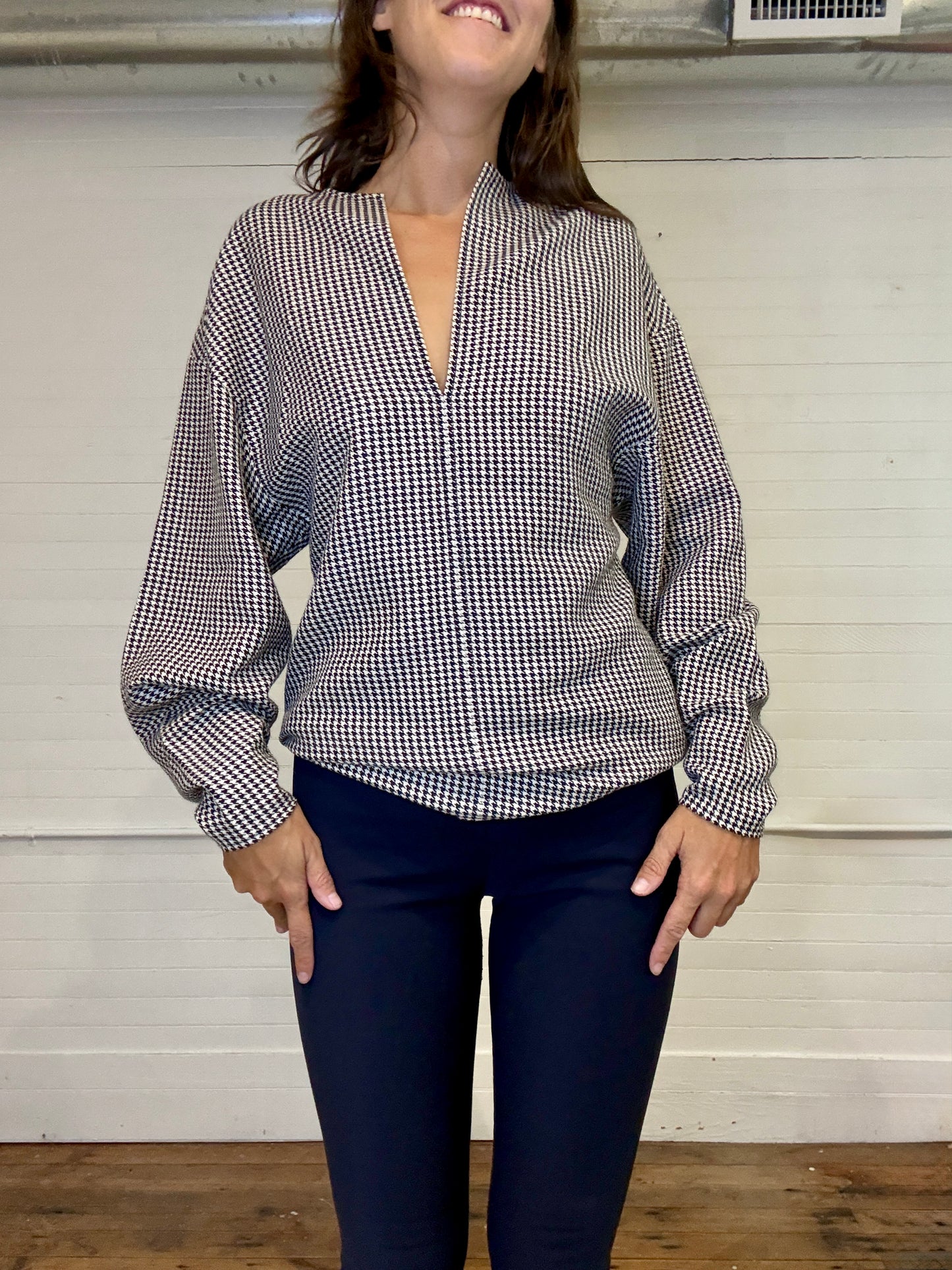 Vintage Ralph Lauren Purple Label Gingham Sweater