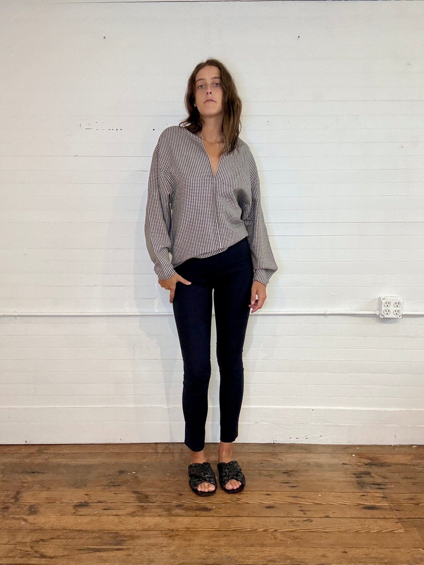 Pre-Loved The Row Navy Blue Skinny Pants
