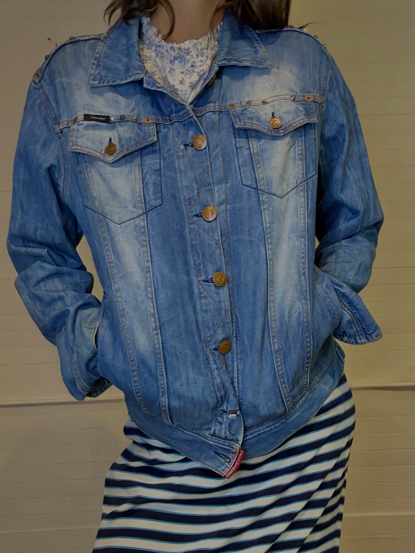 Vintage DSquared2 Studded Denim Jacket