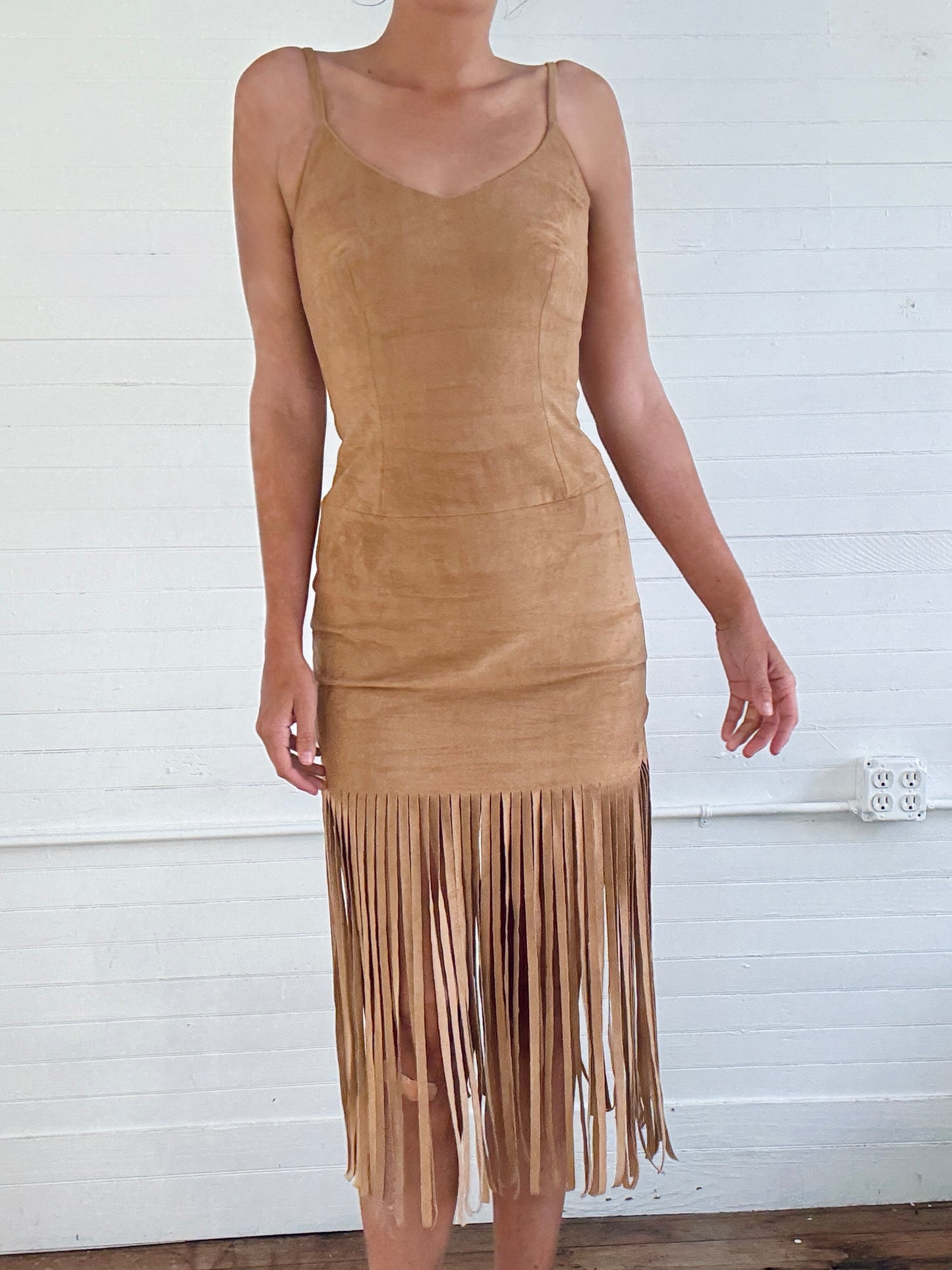 Pre-Loved Vakko "Suede" Fringe Dress