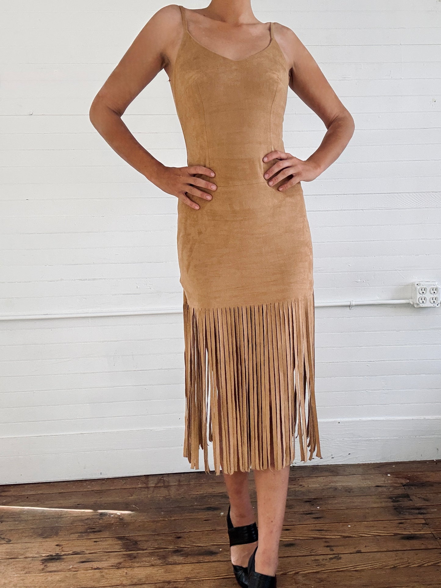 Pre-Loved Vakko "Suede" Fringe Dress