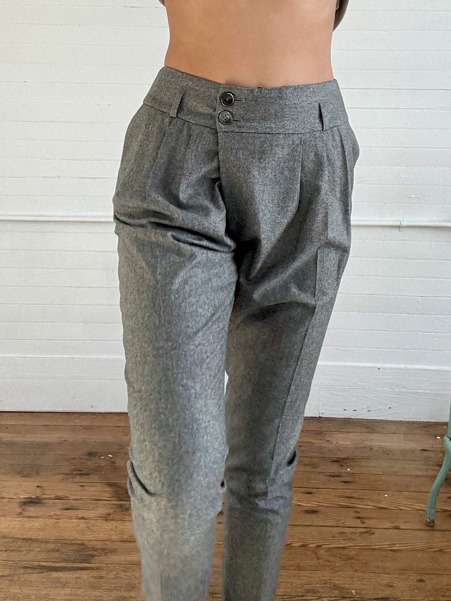 Vintage Michael Kors Grey Wool Trousers