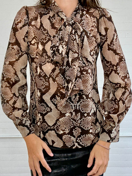 Vintage Altuzarra Snakeskin Blouse