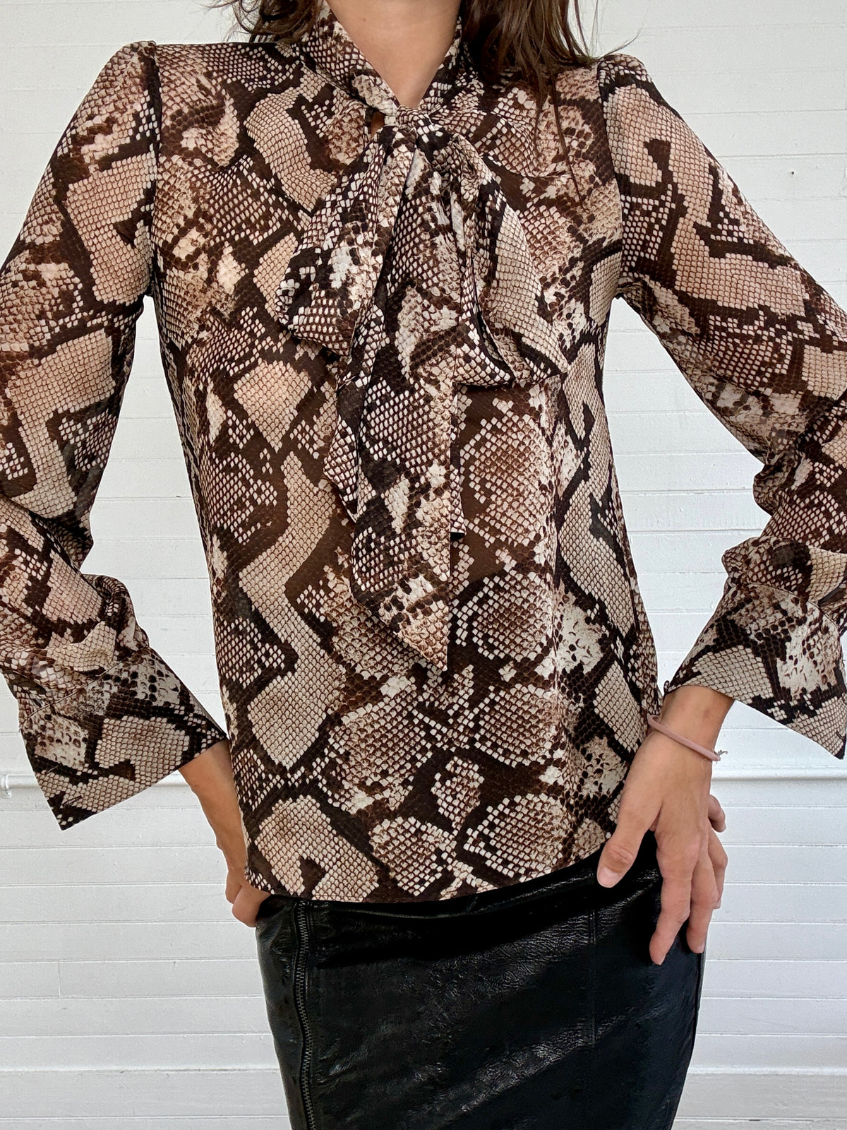 Vintage Altuzarra Snakeskin Blouse
