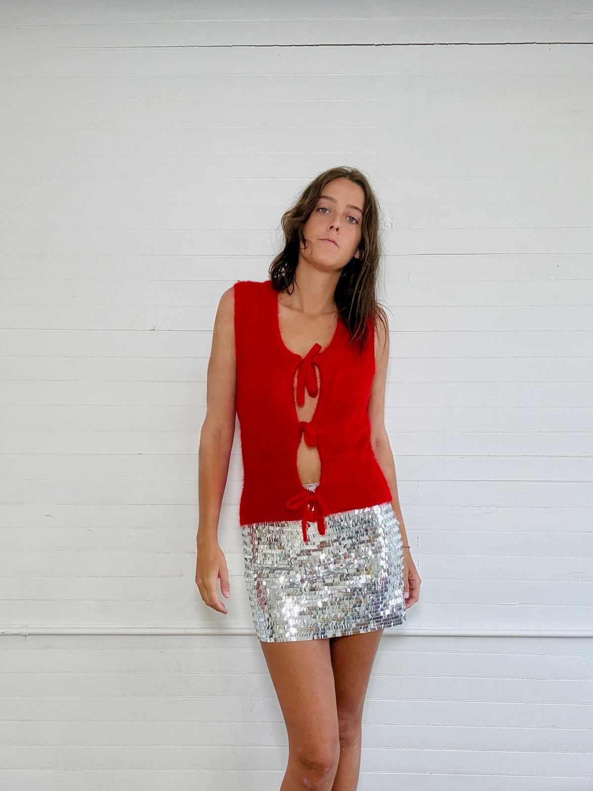Pre-Loved Ganni Red Sweater Vest