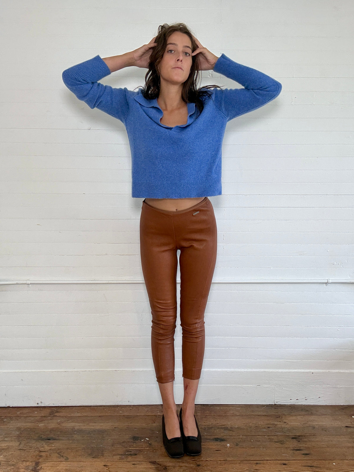 Vintage Ralph Lauren Brown Leather Pants