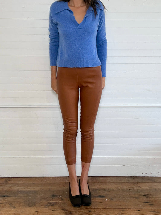 Vintage Ralph Lauren Brown Leather Pants
