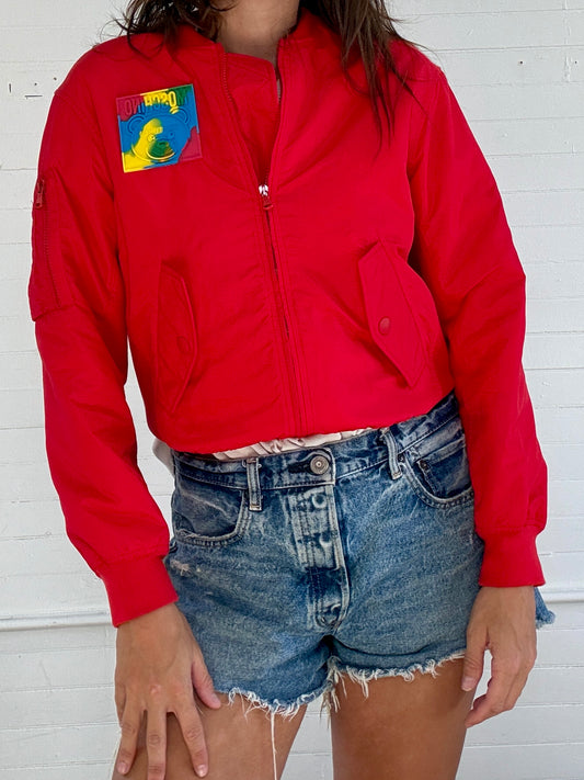 Pre-Loved Moschino Red Bomber Jacket
