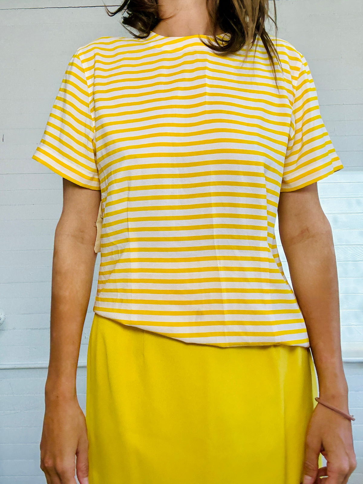 Vintage Rena Rowan for Saville Row Yellow Stripe Top
